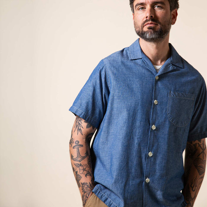 BSS-01 HOLIDAY SHIRT 5 oz. vintage indigo chambray