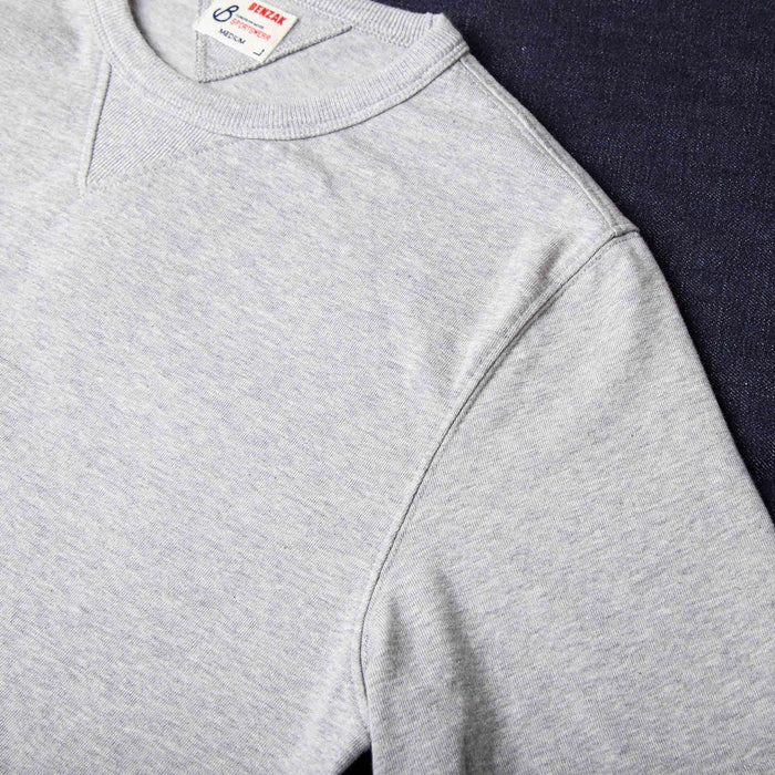 BT-06 GUSSET TEE grey melee extra heavy jersey