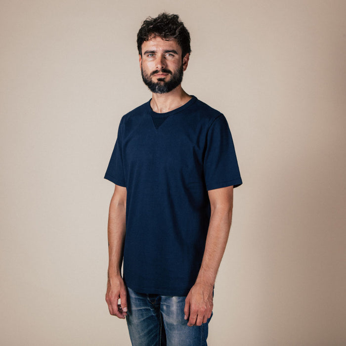 BT-06 GUSSET TEE navy extra heavy jersey