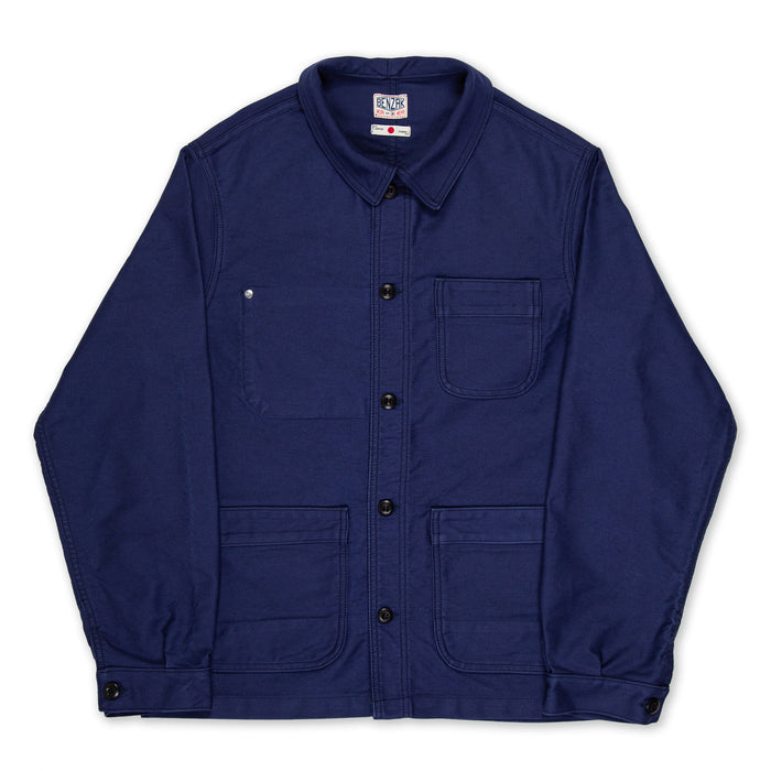 BWJ-03 FRENCH WORKWEAR JACKET 11 oz. worker blue moleskin