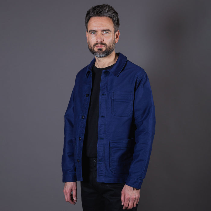BWJ-03 FRENCH WORKWEAR JACKET 11 oz. worker blue moleskin