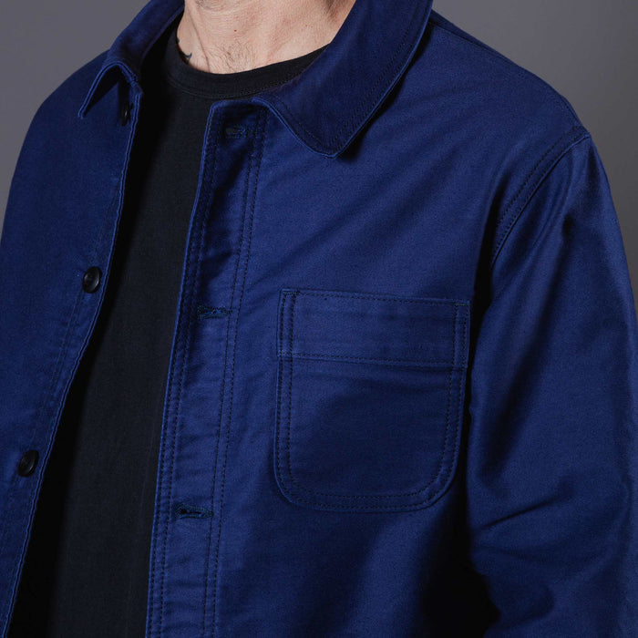 BWJ-03 FRENCH WORKWEAR JACKET 11 oz. worker blue moleskin