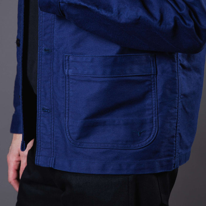 BWJ-03 FRENCH WORKWEAR JACKET 11 oz. worker blue moleskin