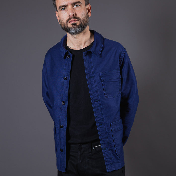 BWJ-03 FRENCH WORKWEAR JACKET 11 oz. worker blue moleskin