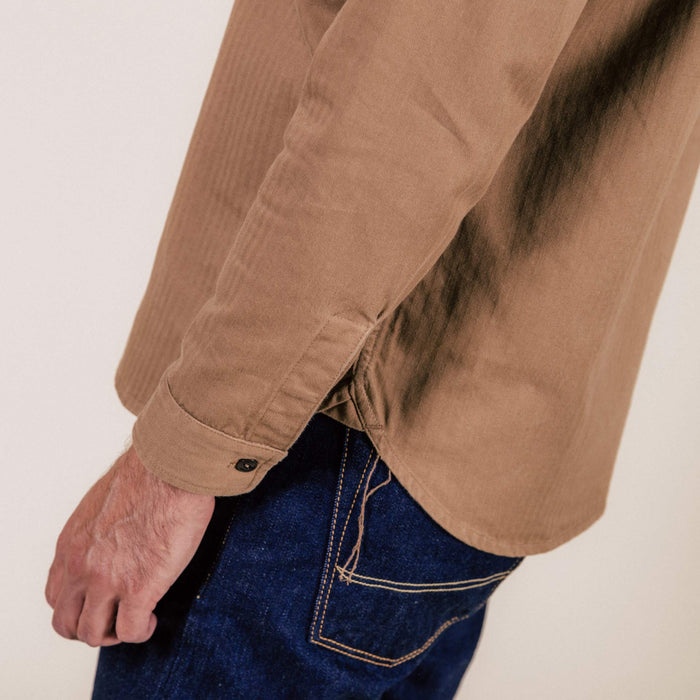 BWS-02 UTILITY SHIRT 8 oz. brown herringbone
