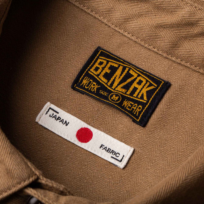 BWS-02 UTILITY SHIRT 8 oz. brown herringbone