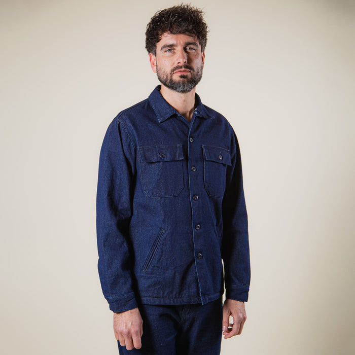 BWS-03 MILITARY OVERSHIRT 13.75 oz. brushed denim