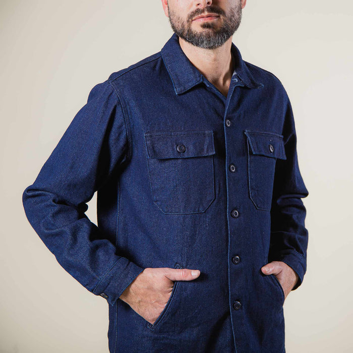 BWS-03 MILITARY OVERSHIRT 13.75 oz. brushed denim