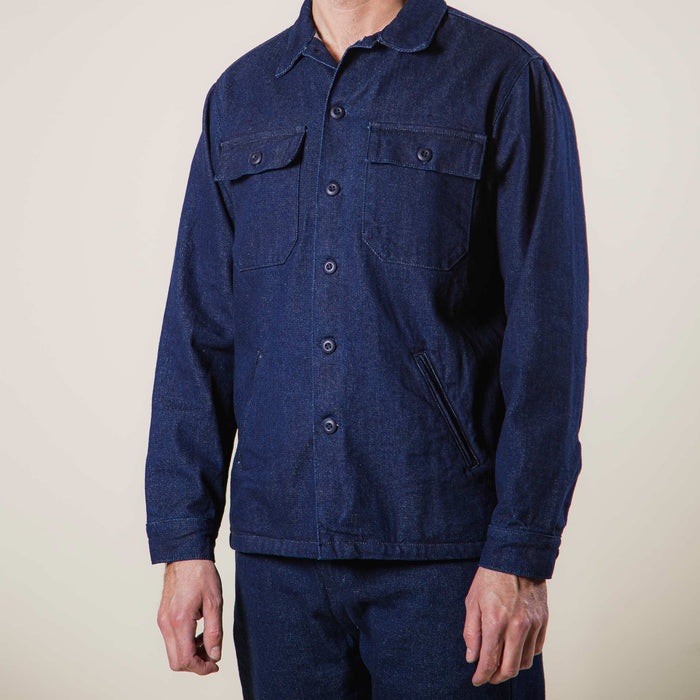 BWS-03 MILITARY OVERSHIRT 13.75 oz. brushed denim