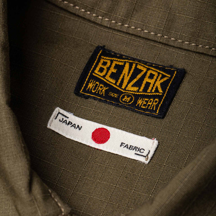 BWS-03 MILITARY OVERSHIRT 8 oz. olive drab ripstop