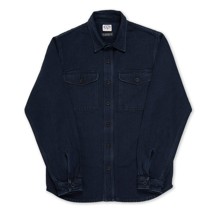 BWS-04 SCOUT OVERSHIRT 13 oz. stay-blue x black modal BT