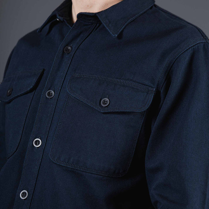 BWS-04 SCOUT OVERSHIRT 13 oz. stay-blue x black modal BT