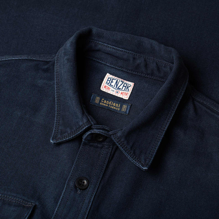 BWS-04 SCOUT OVERSHIRT 13 oz. stay-blue x black modal BT