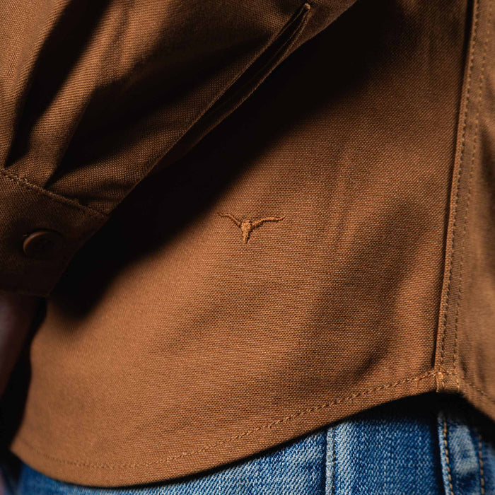 BWS-04 SCOUT OVERSHIRT 9 oz. brown selvedge duck canvas