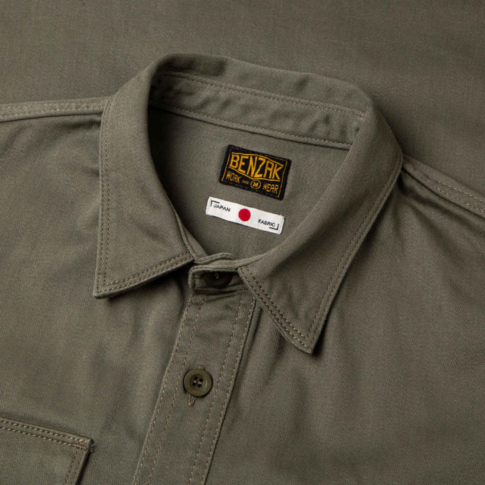 BWS-04 SCOUT OVERSHIRT 9.5 oz. olive green military sateen