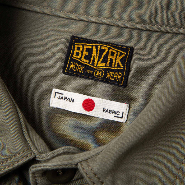 BWS-04 SCOUT OVERSHIRT 9.5 oz. olive green military sateen