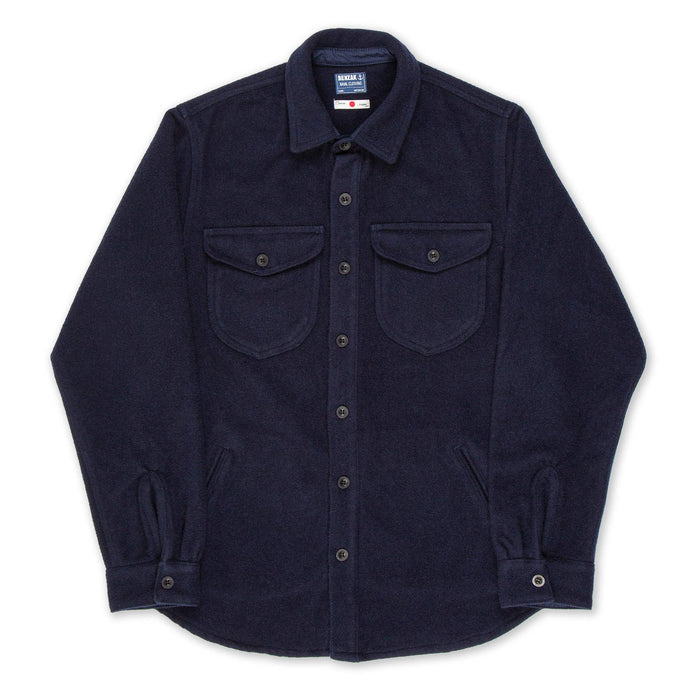 BWS-05 CPO OVERSHIRT 14 oz. dark navy wool mosser