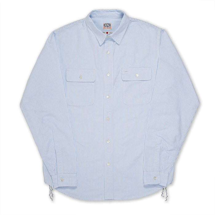BWS-06 WORKER SHIRT 6 oz. blue & white striped oxford