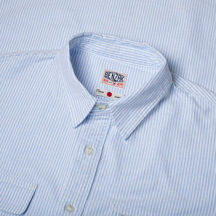 BWS-06 WORKER SHIRT 6 oz. blue & white striped oxford