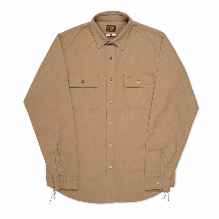 BWS-06 WORKER SHIRT 6 oz. brown houndstooth