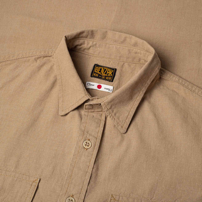 BWS-06 WORKER SHIRT 6 oz. brown houndstooth