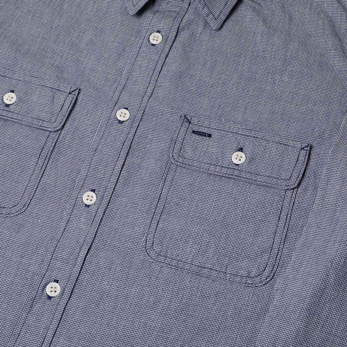 BWS-06 WORKER SHIRT 6 oz. navy houndstooth