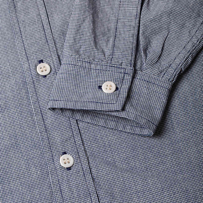 BWS-06 WORKER SHIRT 6 oz. navy houndstooth