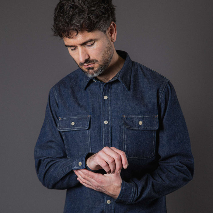 BWS-06 WORKER SHIRT 9.5 oz. union denim