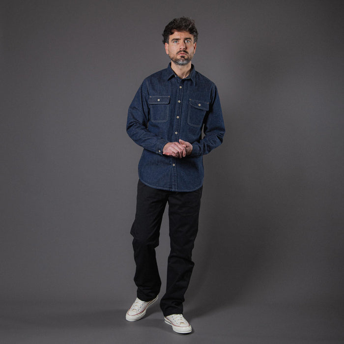 BWS-06 WORKER SHIRT 9.5 oz. union denim