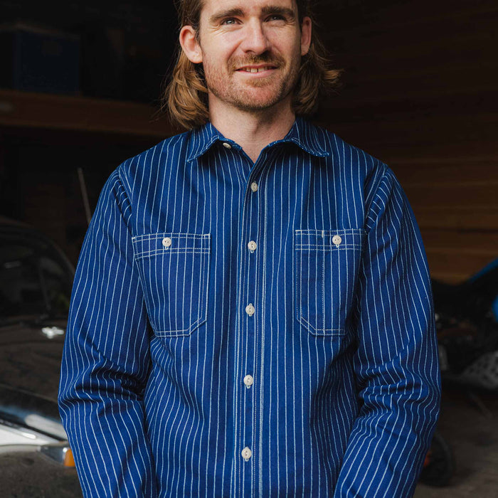 BWS-07 SERVICEMAN SHIRT 11.5 oz. indigo wabash selvedge twill