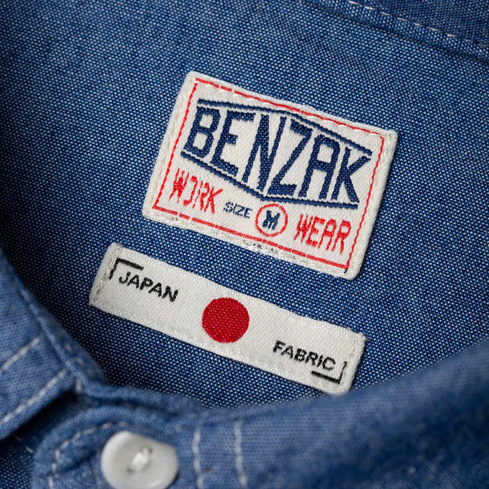 BWS-07 SERVICEMAN SHIRT 5 oz. mid indigo chambray