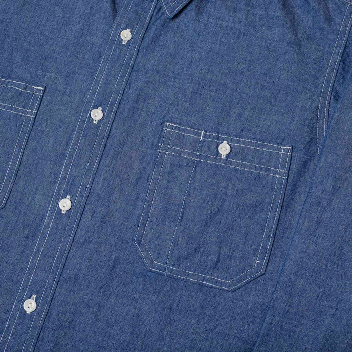 BWS-07 SERVICEMAN SHIRT 5 oz. mid indigo chambray