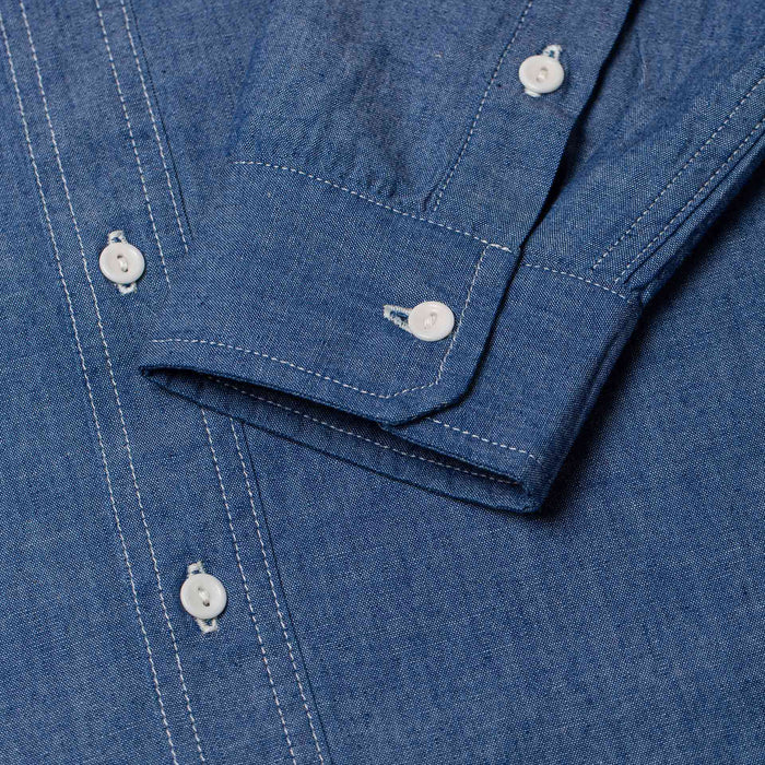 BWS-07 SERVICEMAN SHIRT 5 oz. mid indigo chambray