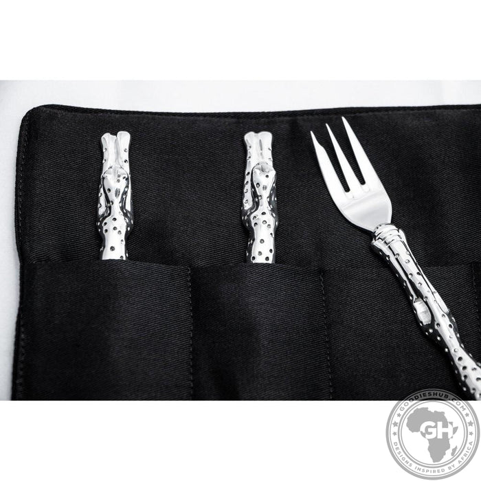 Cake Fork (187mm) - Cheetah Africa Collection - Diana Carmichael-GoodiesHub