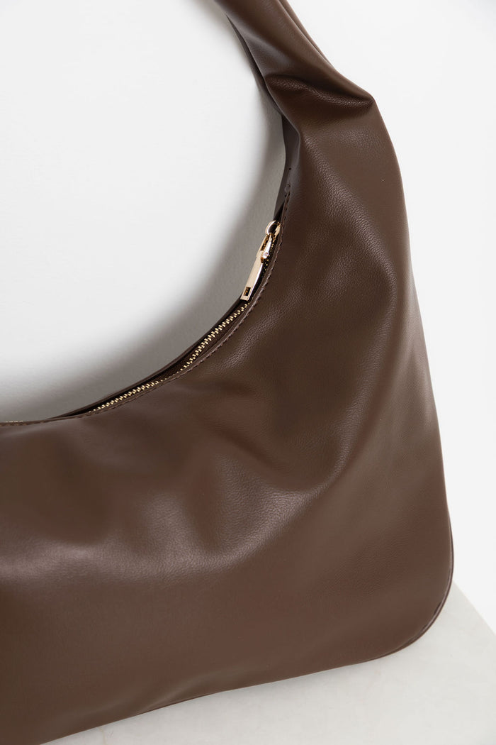 Carter Shoulder Bag - Chocolate Brown - The Self Styler