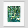 Contemporary Mackinac Island art by printmaker Natalia Wohletz of Peninsula Prints titled Cedar Trail.