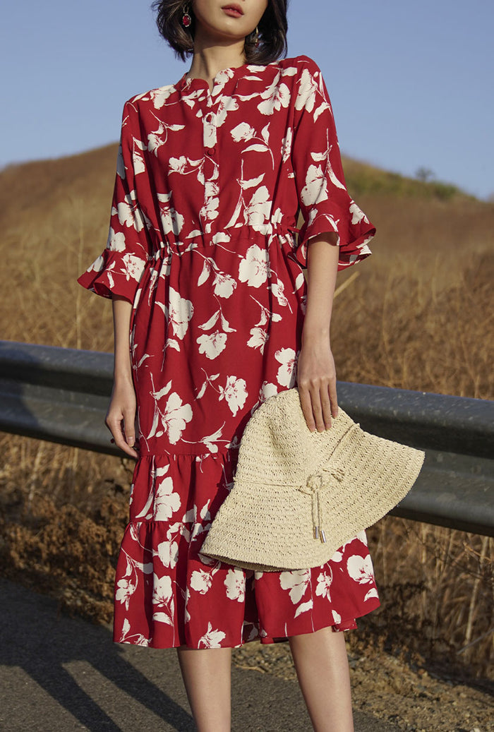 Petite Studio's Celina Dress Red Floral