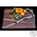 Cheese Board Small & Cheese Serving Utensil Large Set - Cheetah Africa Collection - Diana Carmichael
