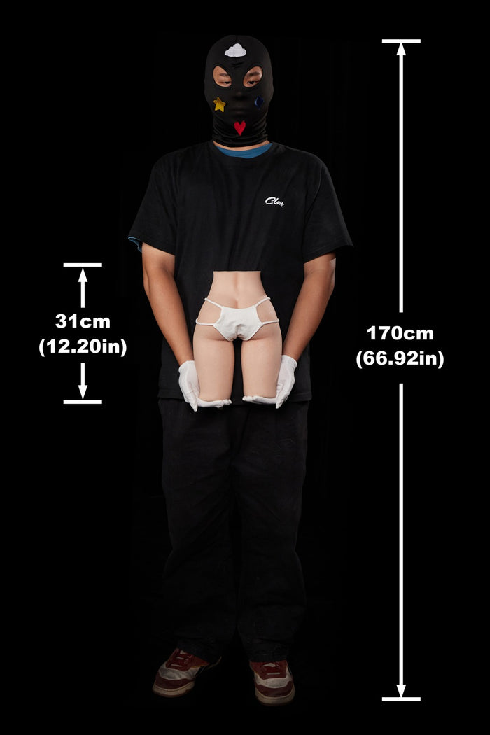 ⭐️CLM Pro⭐️ 31cm/1ft0 Real Skin Texture Silicone Butt Torso Sex Doll - PW-L31