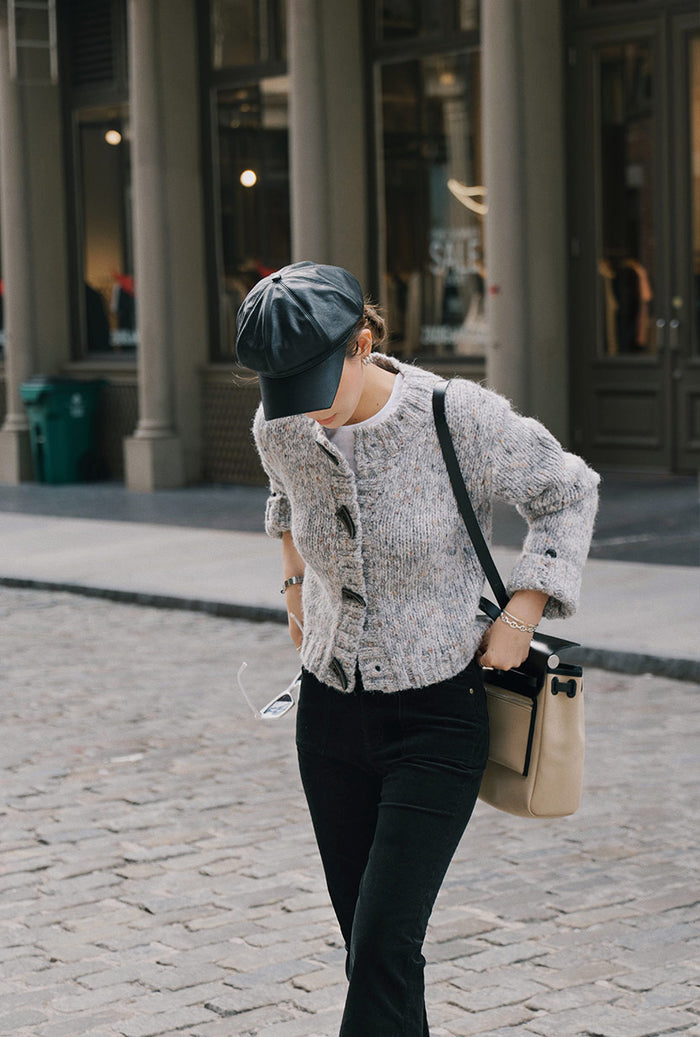 Petite Studio's Colt Wool Cardigan in Grey