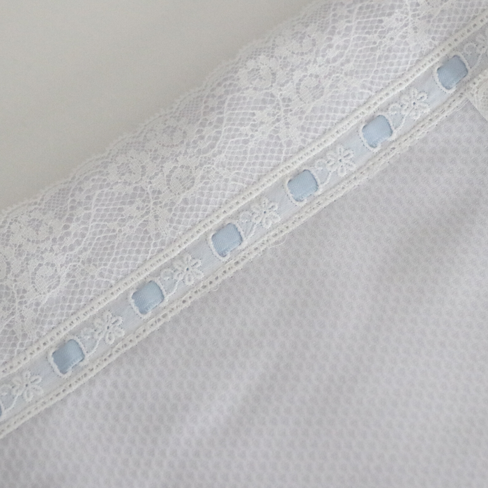 Crib Set Lace- Liner, pillow and blanket