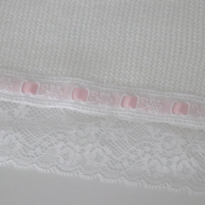 Crib Set Lace- Liner, pillow and blanket