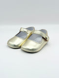 Crib Shoe Mary Jane Button Gold