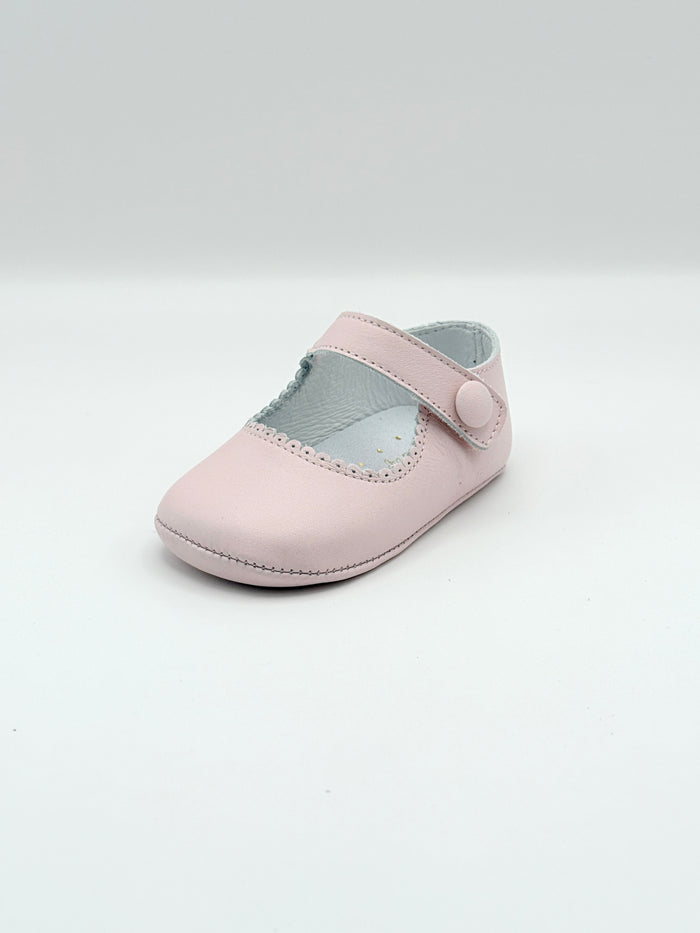 Crib Shoe Mary Jane Button Pink