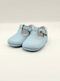 Crib Shoe T-Strap Napa Baby Blue
