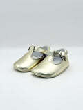 Crib Shoe T-Strap Napa Gold