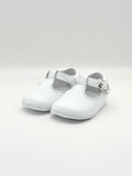Crib Shoe T-Strap Napa White