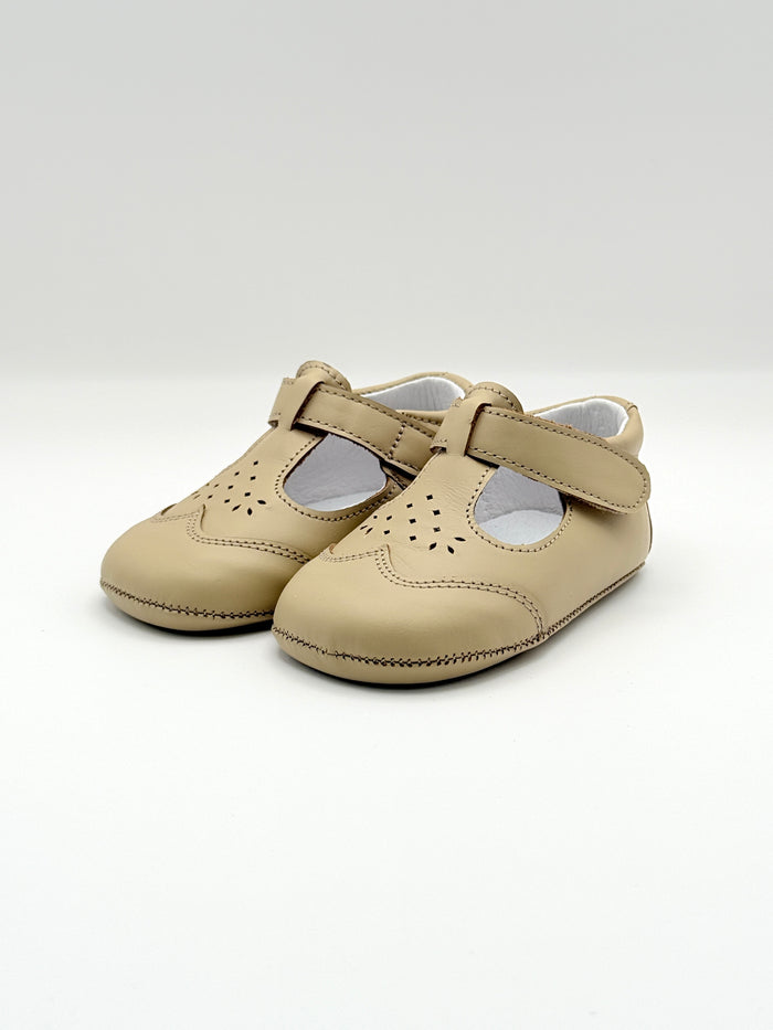 Crib Shoe T-Strap Stone Piedra