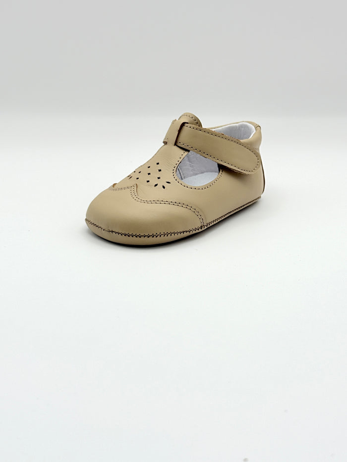 Crib Shoe T-Strap Stone Piedra
