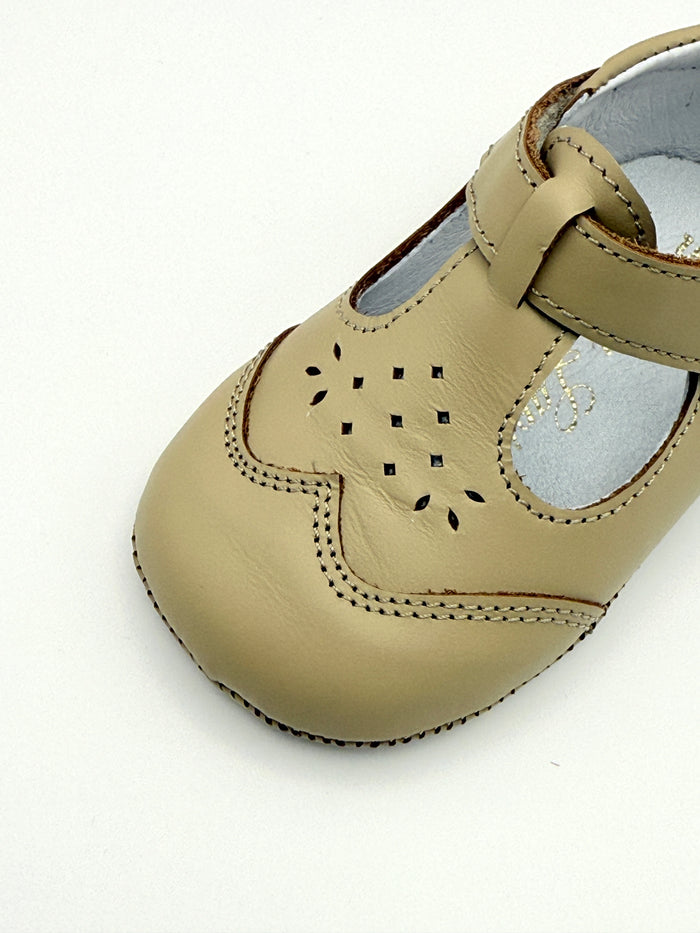 Crib Shoe T-Strap Stone Piedra